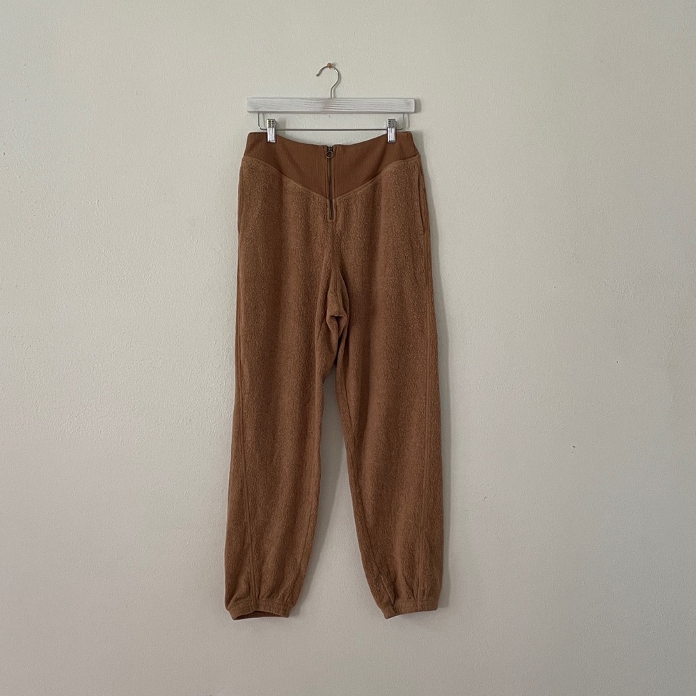 aerie Sherpa Sweatpants Baggy Teddy Fleece Jogger Loungewear Coastal Beach